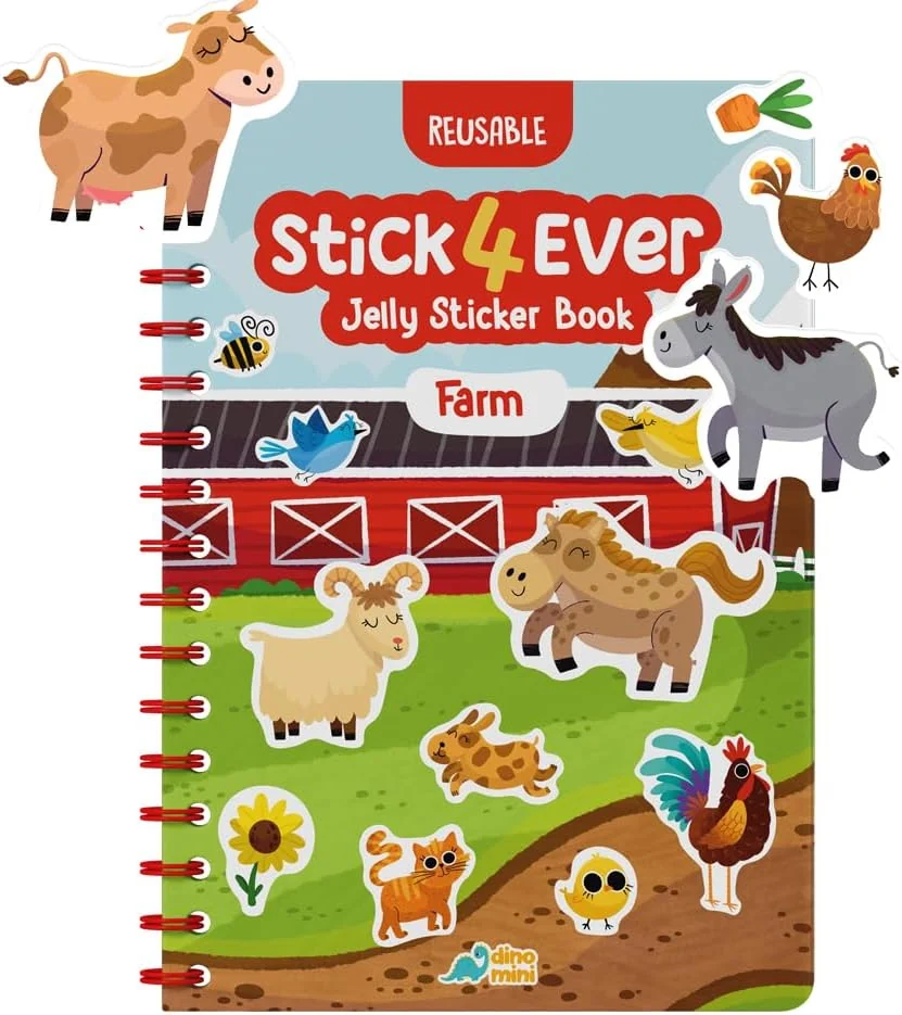 Livro de adesivos reutilizáveis — Fazenda