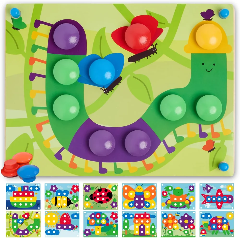 Jogo de combinação de cores em madeira