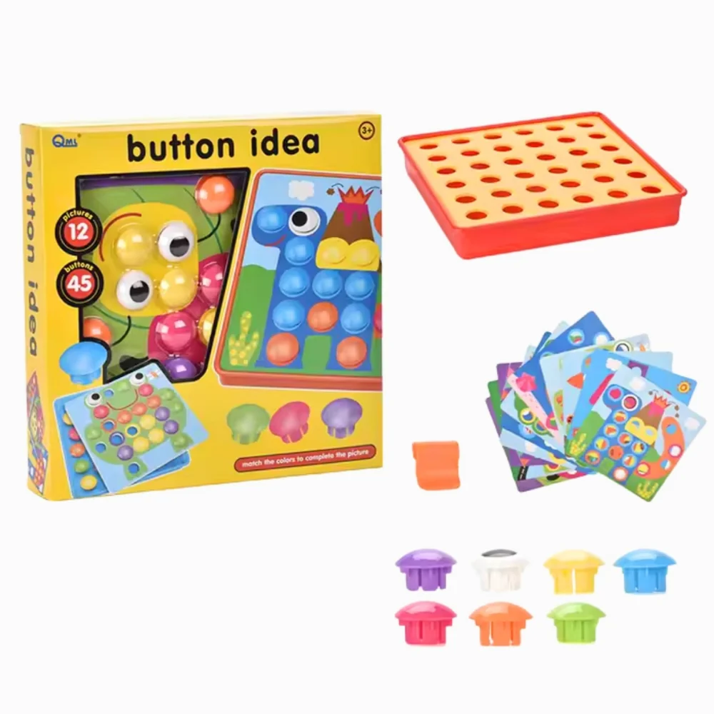 Jogo de Encaixe com Botões Coloridos