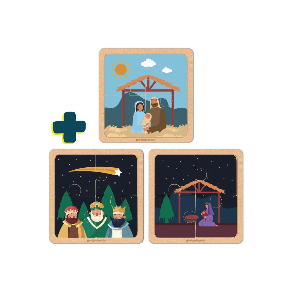 Combo Quebra-cabeça 4 peças — Natal